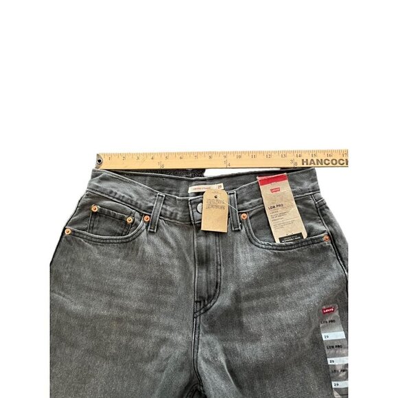 Levi's Low Pro Straight Gray / Faded Black Denim Jeans, Size 29 NWT - Picture 5 of 11